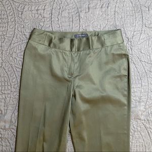 Anne Klein Stretch Tapered Dress Pants in Olive Green